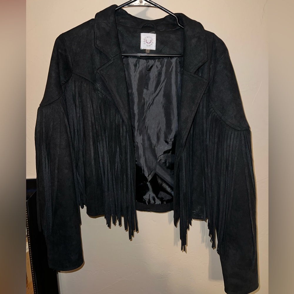 Black Suede Fringe Jacket